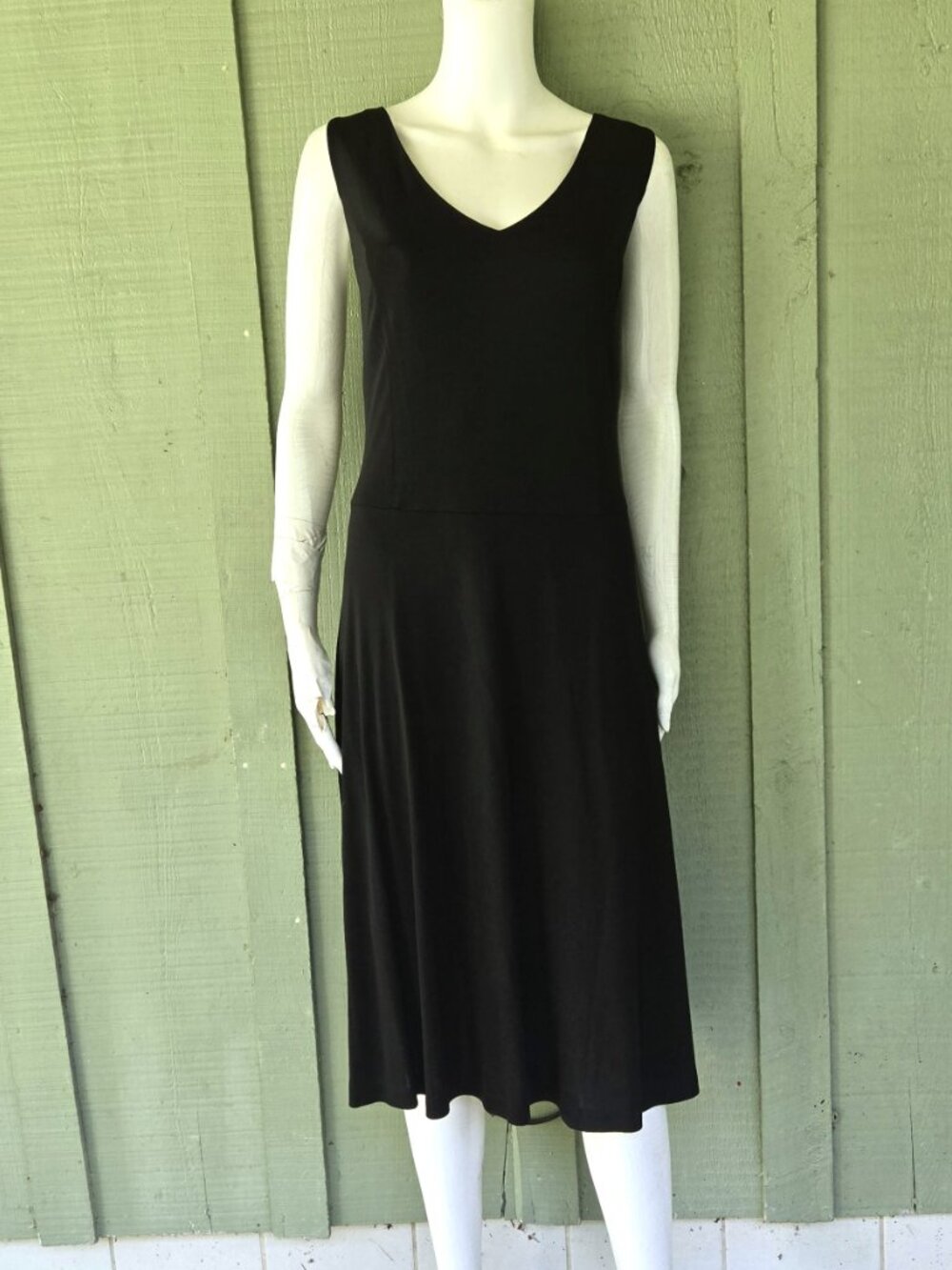 NWT LAUREN Ralph Lauren Black Slinky Dress  2X Plus